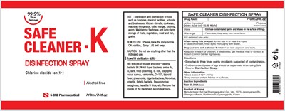 710ml Ndc: 74721-0050-1 (01 Safe Cleaner K 710ml Label)